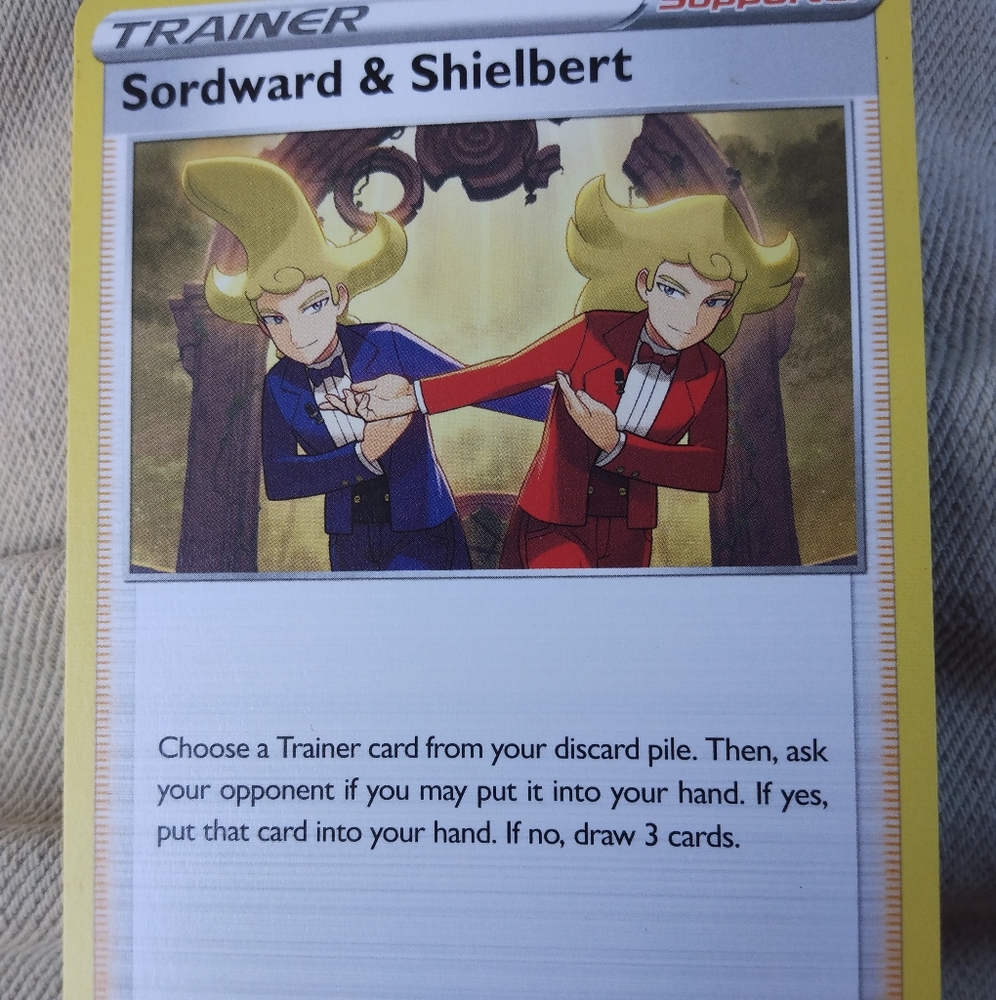 A sordward and shielbert trainer card